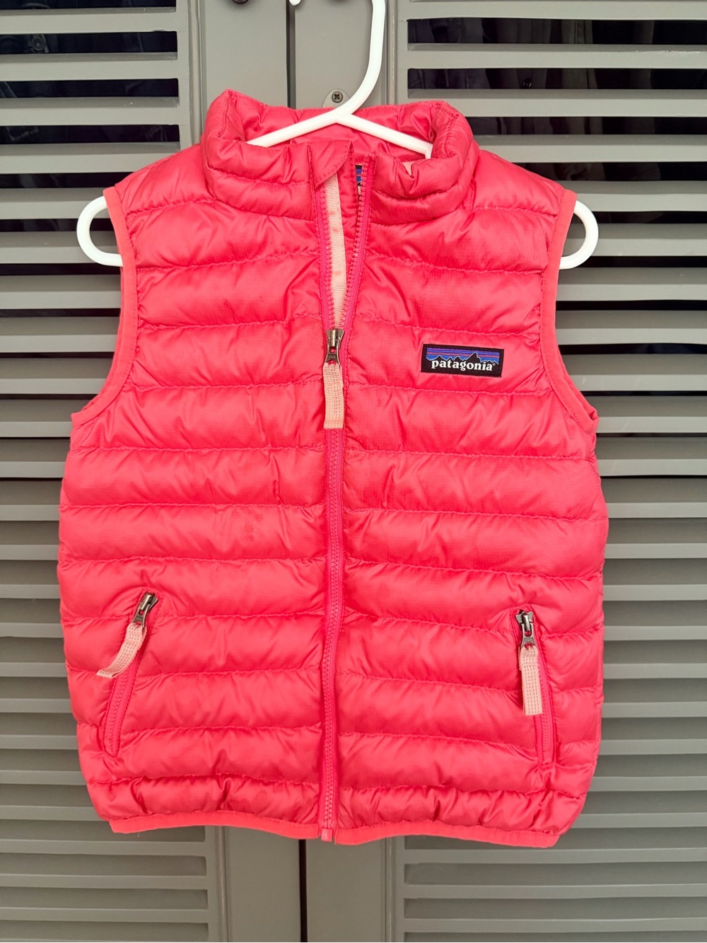 Patagonia Kids Pink Down Quilted Puffer Vest